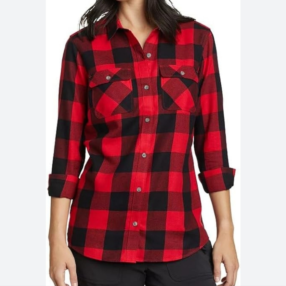 Eddie Bauer Sherpa Lined Flannel Jacket